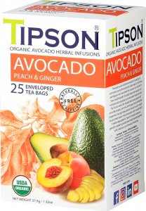 Tipson Herbata TIPSON ORGANIC AVOCADO PEACH GINGER 25szt. 1