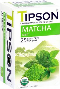 Tipson Tipson MATCHA MINT herbata zielona MIĘTA BIO 25szt 1