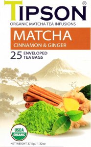Tipson MATCHA CINNAMON GINGER herbata zielona BIO* 2