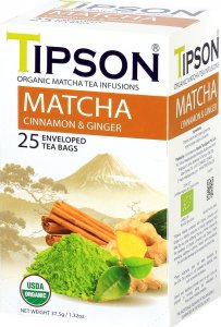 Tipson MATCHA CINNAMON GINGER herbata zielona BIO* 3
