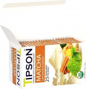 Tipson MATCHA CINNAMON GINGER herbata zielona BIO* 4