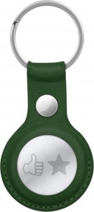 Crong Brelok Crong Leather Case with Key Ring Apple AirTag (zielony) 4