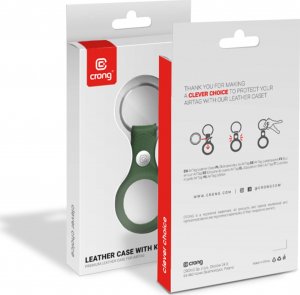 Crong Brelok Crong Leather Case with Key Ring Apple AirTag (zielony) 10