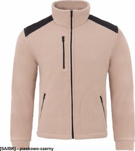 JHK FLRA 340 - bluza polarowa unisex, gruba posiada bardzo dobre właściwości cieplne - piaskowo-czarny M 1