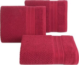 Eurofirany Ręcznik bawełniany z bordiurą SITA 70X140 czerwony 1