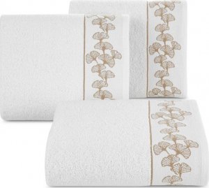 Eurofirany Ręcznik bawełniany z bordiurą BLANCA 70X140 biały 1