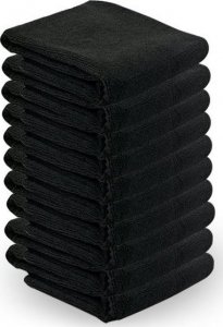 Activeshop Ręcznik z microfibry 73 x 40 cm 10 szt. czarny 1
