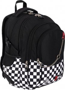 St.Majewski Plecak młodzieżowy 4 komory Krata K pop-Chain BP-01 2