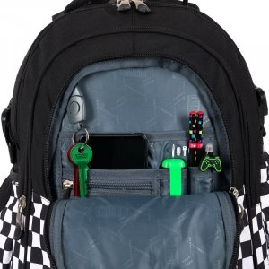 St.Majewski Plecak młodzieżowy 4 komory Krata K pop-Chain BP-01 7