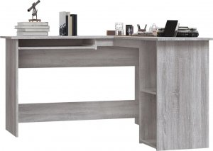 Biurko vidaXL vidaXL Biurko narożne, szary dąb sonoma, 120x140x75 cm 2