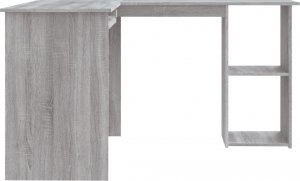 Biurko vidaXL vidaXL Biurko narożne, szary dąb sonoma, 120x140x75 cm 4