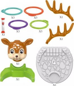 DK Gra Zręcznościowa Rzucanie Obręczy Ringo, Jelonek + Obręcze, Deer Ring Game 5