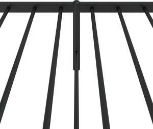 vidaXL Metalowa rama łóżka z wezgłowiem, czarna, 100x200 cm 8