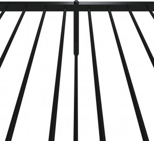 vidaXL Metalowa rama łóżka z wezgłowiem i zanóżkiem, czarna, 90x190 cm 8
