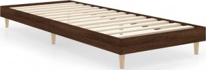 vidaXL Rama łóżka, brązowy dąb, 75x190 cm, materiał drewnopochodny 2