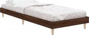 vidaXL Rama łóżka, brązowy dąb, 75x190 cm, materiał drewnopochodny 5