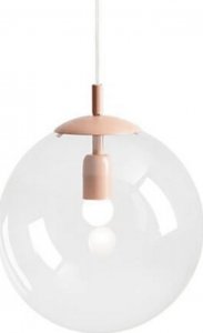 Lampa wisząca Aldex Pastelowa wisząca lampa Globe 562G11 kula szkło różowa 1