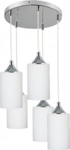 Lampa wisząca Topeshop Bosco Mix Lampa Wisząca 5xE27 Max.60W Chrom/Transparentny PVC/Biały 1
