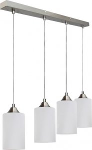 Lampa wisząca Topeshop Bosco Mix Lampa Wisząca 4xE27 Max.60W Satyna/Transparentny/Biały 1