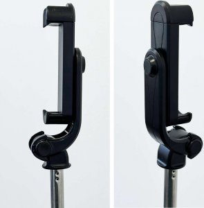 4kom.pl Uchwyt do telefonu Selfie Stick Bluetooth Statyw uchwyt na telefon z pilotem Bluetooth tripod Czarny 3