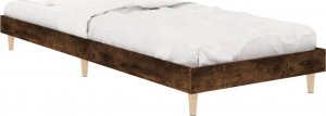 vidaXL Rama łóżka, przydymiony dąb, 75x190 cm, materiał drewnopochodny 5