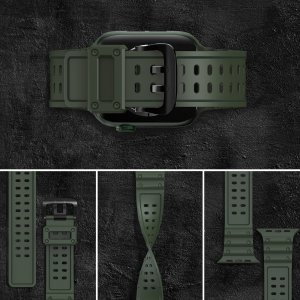 Hurtel Strap Triple Protection pasek Apple Watch SE, 8, 7, 6, 5, 4, 3, 2, 1 (41, 40, 38 mm) opaska bransoleta zielony 3