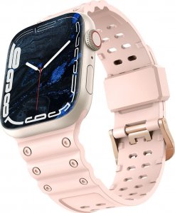 Hurtel Strap Triple Protection pasek Apple Watch SE, 8, 7, 6, 5, 4, 3, 2, 1 (41, 40, 38 mm) opaska bransoleta różowy 1
