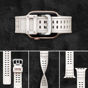 Hurtel Strap Triple Protection pasek Apple Watch SE, 8, 7, 6, 5, 4, 3, 2, 1 (41, 40, 38 mm) opaska bransoleta beżowy 14