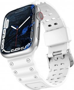 Hurtel Strap Triple Protection pasek Apple Watch Ultra, SE, 8, 7, 6, 5, 4, 3, 2, 1 (49, 45, 44, 42  mm) opaska bransoleta biały 1