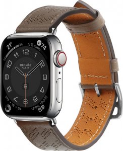 Hurtel Strap Leather skórzany pasek Apple Watch Ultra, SE, 8, 7, 6, 5, 4, 3, 2, 1 (49, 45, 44, 42  mm) opaska bransoleta ciemnobrązowy 1