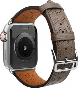 Hurtel Strap Leather skórzany pasek Apple Watch SE, 8, 7, 6, 5, 4, 3, 2, 1 (41, 40, 38 mm) opaska bransoleta ciemnobrązowy 2