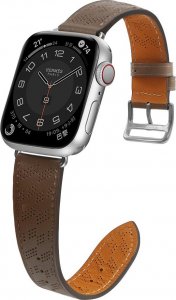 Hurtel Strap Leather skórzany pasek Apple Watch SE, 8, 7, 6, 5, 4, 3, 2, 1 (41, 40, 38 mm) opaska bransoleta ciemnobrązowy 3