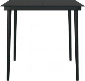 vidaXL 5-częściowy zestaw mebli ogrodowych, czarny, rattan PVC 8