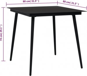 vidaXL 5-częściowy zestaw mebli ogrodowych, czarny, rattan PVC 12