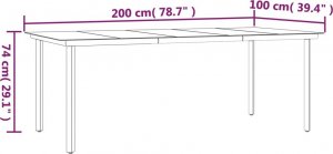 vidaXL 9-częściowy zestaw mebli ogrodowych, czarny, rattan PVC 11