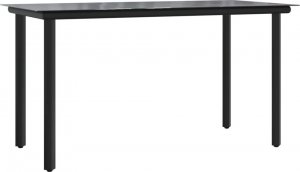 vidaXL 7-częściowy zestaw mebli ogrodowych, czarny, rattan PVC 7