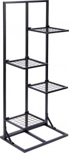 Orion Kwietnik metalowy czarny 4-poziomowy 102 cm 3