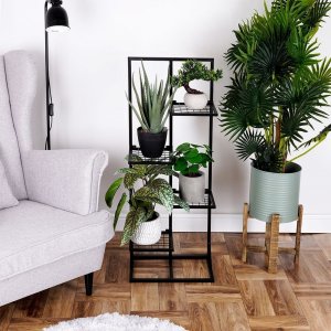 Orion Kwietnik metalowy czarny 4-poziomowy 102 cm 6