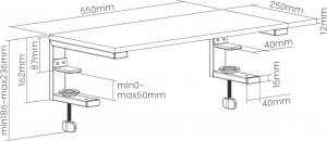 Mozos ERGO CLAMP podstawka półka pod sprzęt komputerowy 7