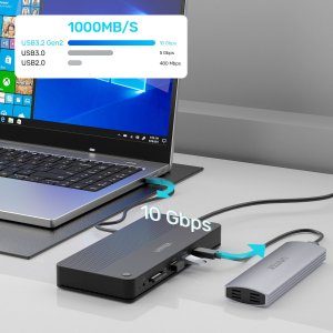 Stacja/replikator Unitek 12w1, HDMI 8K, USB 4, 100W (D1079A) 7