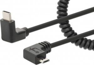 Kabel USB Manhattan USB-C - microUSB Czarny (356244) 1
