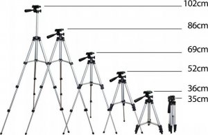 Statyw Maclean Statyw uniwersany 1/4" Maclean MC-164, do aparatów, kamer, smarfonów, lampy pierścieniowych max. 1050mm, max.2kg 9
