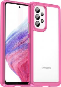 Hurtel OUTER SPACE CASE ETUI DO SAMSUNG GALAXY A53 5G POKROWIEC Z ELASTYCZNĄ RAMKĄ RÓŻOWE 1