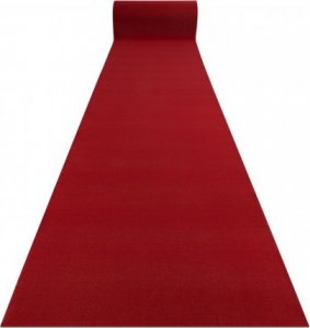 Dywany Łuszczów Chodnik RUMBA 1974 Ślub, wesele podgumowany, jednokolorowy bordo, czerwony 120cm, 120x120 cm 1