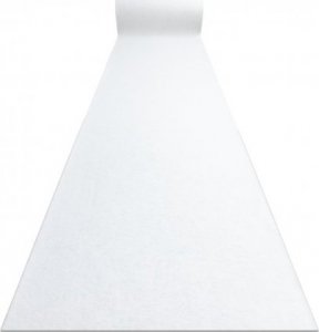 Dywany Łuszczów Chodnik RUMBA 1950 Ślub, wesele podgumowany, jednokolorowy biały 60cm, 60x390 cm 1