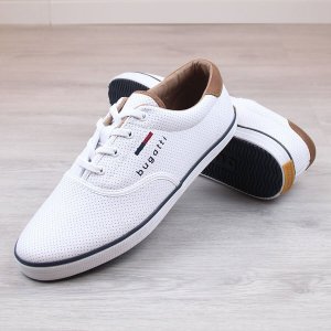 Bugatti Buty sportowe trampki męskie białe Bugatti LL153144 44 2