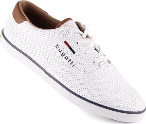 Bugatti Buty sportowe trampki męskie białe Bugatti LL153144 44 4