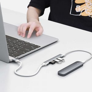 HUB USB Alogy HUB Alogy USB na 4 porty USB 3.0 USB-A 5GB/s Adapter rozdzielacz portów rozdzielnik koncentrator sieciowy 5