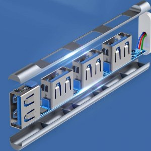 HUB USB Alogy HUB Alogy USB na 4 porty USB 3.0 USB-A 5GB/s Adapter rozdzielacz portów rozdzielnik koncentrator sieciowy 6