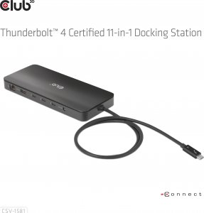 HUB USB Club 3D Club3D Thunderbolt4 11-in-1 HUB > 3xThunderbolt/3xUSB  St/Bu retail 14